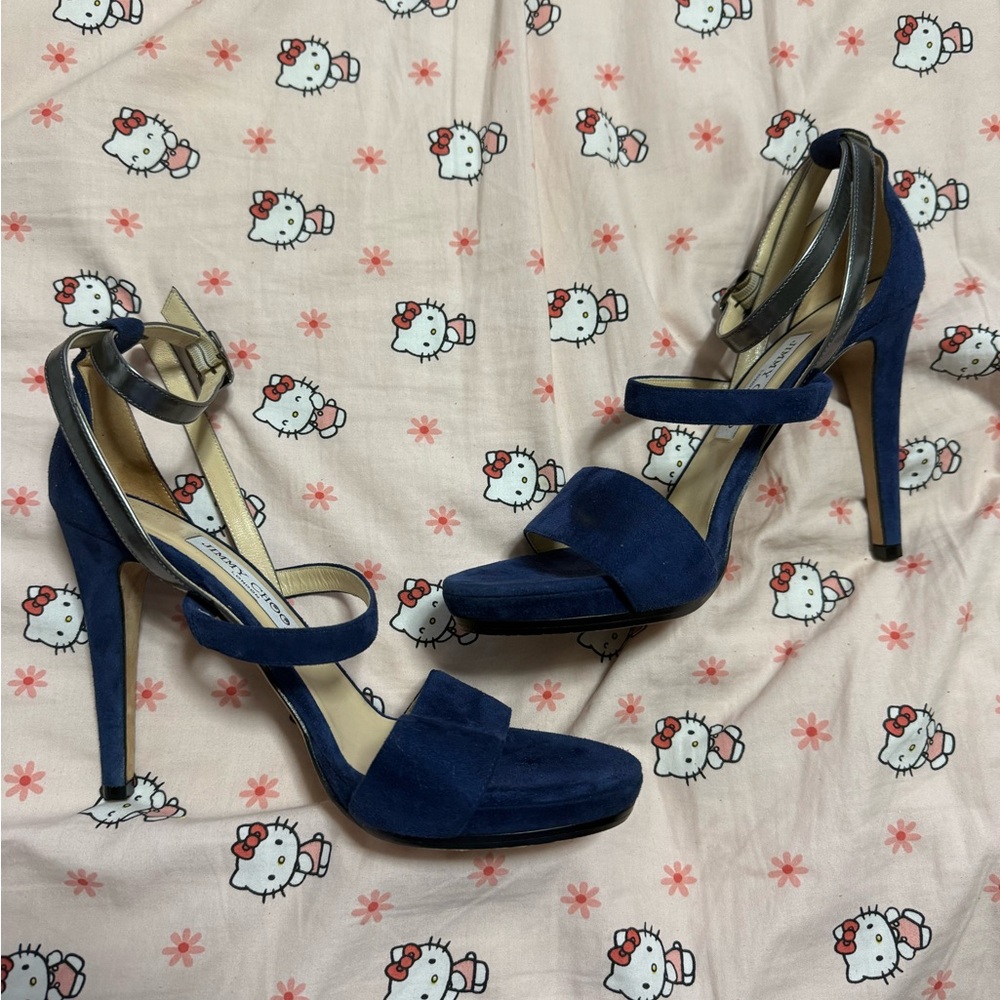 Jimmy Choo Blue Suede Heels